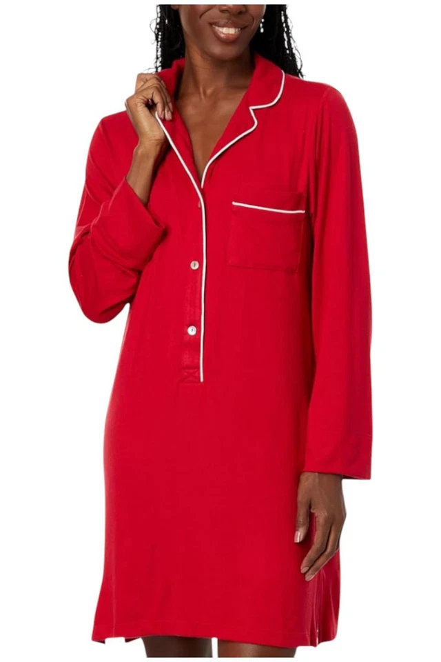 Camisa de dormir para mujer Natori longitud 36" roja Foto 1 de 1