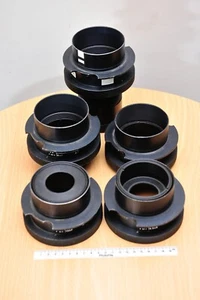 Photo Enlarger Extension Tubes Various Lenses Removed - Picture 1 of 7