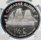 2004 FRANCE Guadeloupe Marine History Proof Silver 1 1/2 Euro Coin NGC i106292