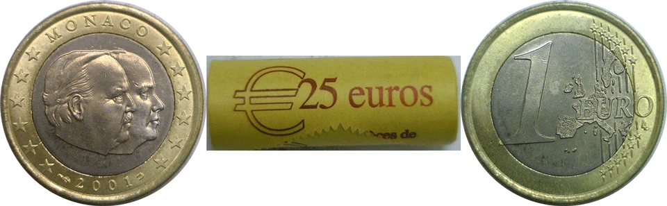 2001 (a) Monaco 1 Euro KM# 173 Uncirculated 1 Coin - Image 1 of 1
