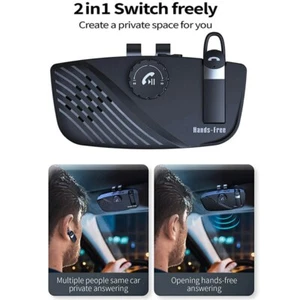 Kompatybilny z Bluetooth głośnik 5.0 2 w 1 zestaw głośnomówiący osłona przeciwsłoneczna głośnik zestaw samochodowy - Zdjęcie 1 z 6