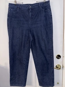 Appleseeds Women Dark Wash Mom Jeans 20W Pristine Lighter Weight Denim - Picture 1 of 5