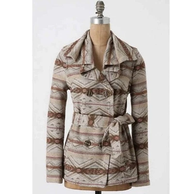 Chaqueta Abrigo Anthropologie Hijas de la Liberación Poesía Talla S Tostado 9537 Foto 1 de 4