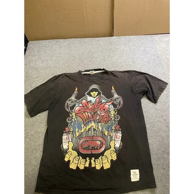Camiseta Clásica De Colección Ecko Unltd Para Hombres XL Negra Graffiti Rinoceronte Gráfico Manga Corta Foto 1 de 4