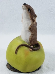Country Artists Harvest Mouse on Apple Figurine Richard Cooper Gorham England - Picture 1 of 8