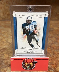 2018 Panini National Treasures /99 Barry Sanders #30 HOF - Picture 1 of 2