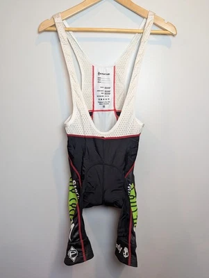 PANACHE 骑行围兜衬垫黑色白色男式 L 罗马尼亚制造  — 第 1/4 张图片