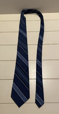 Leonardo Diagonal Stripes Necktie Blues - Image 1 of 4