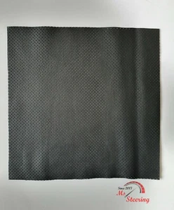 GENUINE BLACK PERFORATED LEATHER OFF CUTS 40 CM X 30 CM TOP ITALIAN QUALITY - Picture 1 of 1