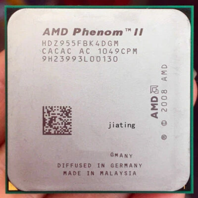 AMD Phenom II X4 955 3.2 GHz Quad-Core Black Edition Processor AM3 AM2+ 125W CPU - Image 1 of 2