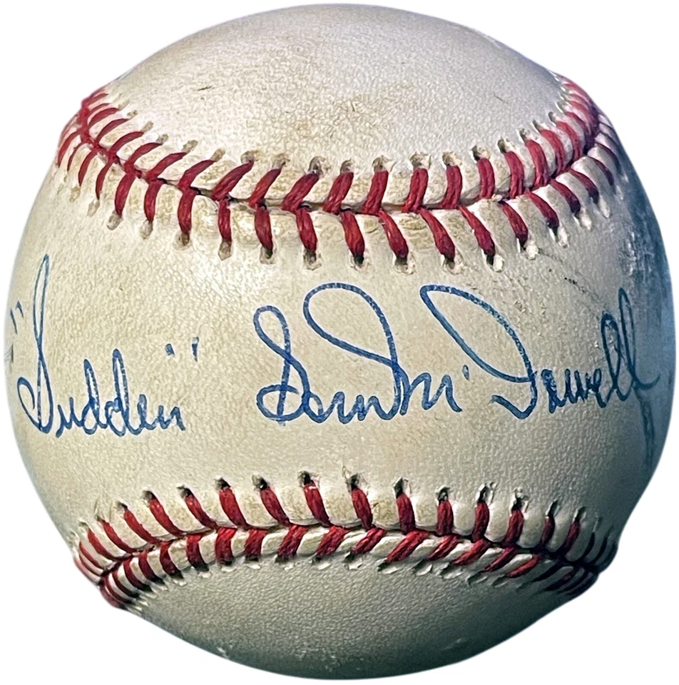 Sam McDowell “Sudden” signed OFC Rawlings OAL Major League Baseball Imperfect - Image 1 of 1