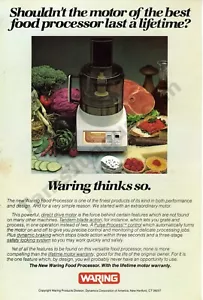 Waring 1977 procesadores de alimentos electrodomésticos de cocina anuncio impreso idea de regalo única (2678) - Imagen 1 de 1