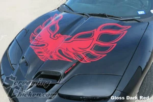 1998-2002 Trans Am WS6 70's Style Phoenix Hood Bird Vinyl Decal GLOSS BLACK - Bild 1 von 6