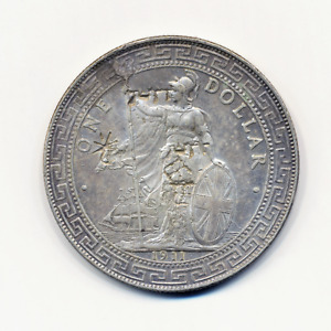 Great Britain (Hong Kong) 1911 Trade Dollar Chop Marked No Reserve Good Luck!
