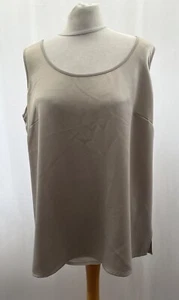 Elvi Women's Grey Sleeveless Satin Blouse Size 16 - Picture 1 of 12