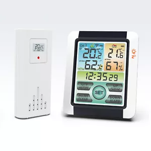 Wireless Hygrometer Thermometer Temperature Humidity Monitor Weather Forecast UK - Picture 1 of 10