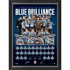 New South Wales 2019 State of Origin Champions Print Framed Cordner & Fitler - Picture 1 of 1