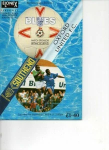 Southend United v Oxford United 1992/93 Division 1 - Picture 1 of 1