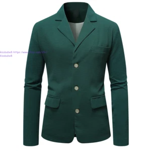 Giacca tuta autunno blazer casual slim fit uomo nuova tre bottoni cappotto sportivo regalo - Foto 1 di 20