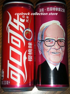 rare 2017 China coca cola cherry Warren Buffett single coke can 330ml empty - Picture 1 of 1