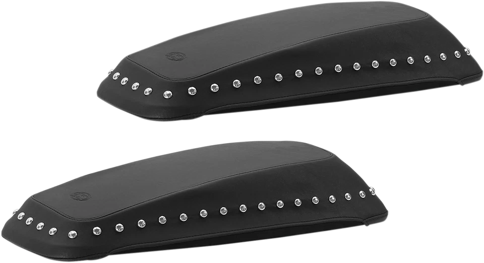 14-20 HARLEY-DAVIDSON FLT FLH Mustang Saddlebag Lid Covers Chrome Studs 77623 Foto 1 de 1