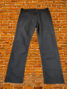 LEVI'S 541 SIZE W34 L32 BLACK JEANS DENIM ZIP FLY ATHLETIC TAPER MENS 34X32 VGC - Picture 1 of 6