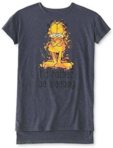 Official Paws Garfield "I'd Rather Be Sleeping" Big & Tall T-Shirt! (S M L XL) - Picture 1 of 4