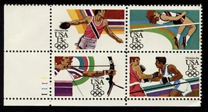 ALLY'S STAMPS US Plate Block Scott #2048-51 13c Summer Olympics [4] MNH [STK] - Picture 1 of 1
