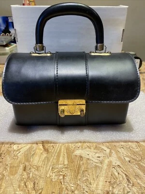 JACLYN U.S.A. DE COLECCIÓN CAJA BOLSO DE MANO VINILO MARRÓN IMITACIÓN CHAROL  Foto 1 de 4