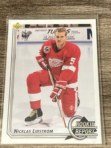 1992-93 Upper Deck Nicklas Lidstrom Rookie Report Hockey Card (#363) ~ Red Wings