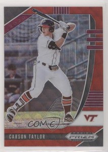 2020 Panini Prizm Draft Picks Red Wave Prizm Carson Taylor #PDP130