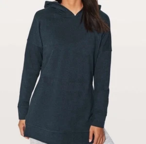 Lululemon Women’s A Cut Above Hoodie Longline Dark Heathered Grey Side Slit Sz 6 - Picture 1 of 10