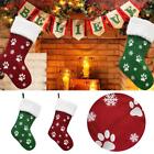 Christmas Stocking Pet Dog Stocking Dog Paw Fireplace Hanging Stocking✨f Y2H7