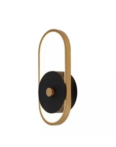V-TAC VT-1191 Lampada da parete design moderno 15W colore nero ed ottone antico - Picture 1 of 3