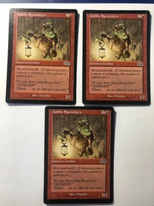 3x Goblin Spelunkers LP 1998 Urza's Saga Magic Cards, FREE SHIPPING - Picture 1 of 2