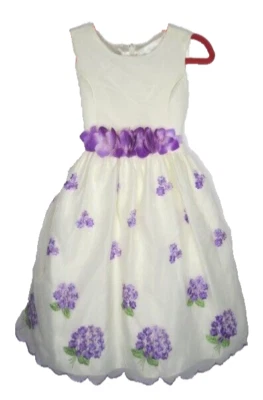 American Princess Dress Size 7 Embroidered Floral Mesh Overlay Wedding Fairycore - Image 1 of 4