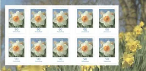 Germany Scott #2318 Mint VF 90pf Libretto Pannello di 10 Fiori CV 27,50 - Foto 1 di 1