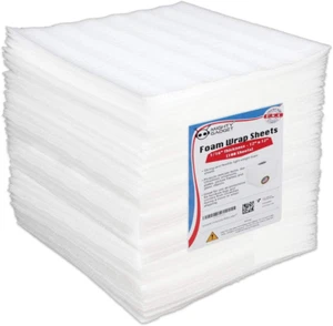 14x14 Schaumstoff Wrap Blätter Versand Umzug Verpackung Polsterung 1/16 50 Stück - Bild 1 von 12
