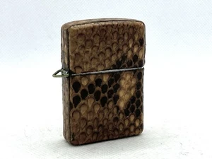 Auth ZIPPO 2007 Limited Edition Python Leder gebundenes Feuerzeug braun - Bild 1 von 11