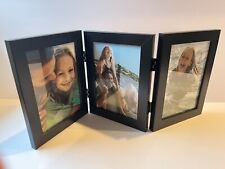 5x7 Trifold Picture Frame Hinged Photo Three Folding Frames Vertical Desktop NEW