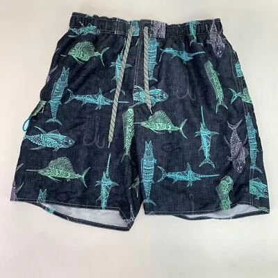 Pantalones Cortos de Natación Newport Azul Playa Lado Estampado de Pez Espada Para Hombre Talla Grande Foto 1 de 4