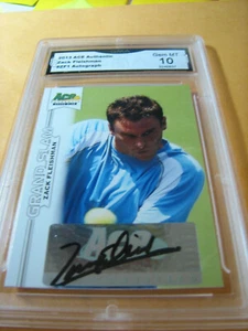 AUTOGRAFO ZACK FLEISHMAN 2013 ACE AUTENTICO GRANDE SLAM #ZF1 GRADO 10 L@@K - Foto 1 di 2