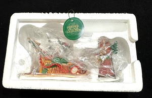 NWT Dept 56 Heritage Village "Father Christmas's Journey" Porcelain #58407 2pc - Picture 1 of 7