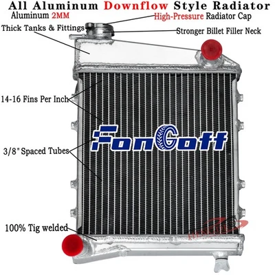 Aluminum Radiator for 1959-1969 Austin Rover Mini Cooper 850 1000 1100 1275 - Image 1 of 4