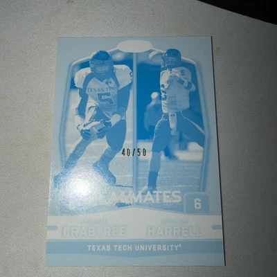 2009 SAGE Hit - Teammates Michael Crabtree, Graham Harrell #MR-55 40/50 - Image 1 of 3