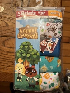 Animal Crossing by Nintendo Boys Size: 6 Lot of 5 Briefs NEW Underwear Cotton .. - Picture 1 of 2