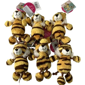 SCHAFFER Plush Tiger Keychain Pack of 6 Soft Toy Gift - Picture 1 of 6