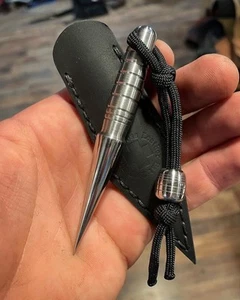 Marlin Spike Knurled Handle, Steel Collectible and Knot Tool for Hiking and Camp - Picture 1 of 1