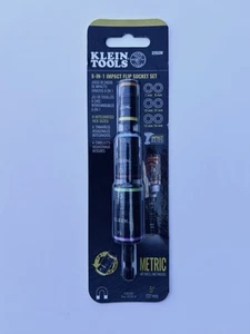 Klein Tools 6-in-1 Impact Rated Flip Socket Set, Metric - Picture 1 of 4