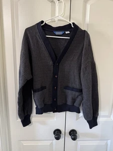 Cárdigan Suéter Chaqueta De Colección Pendleton Lana Virgen Azul Abuelo Para Hombre Talla M - Imagen 1 de 6
